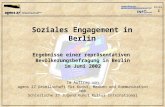 Folie 1 Ergebnisse einer repräsentativen Bevölkerungsbefragung in Berlin im Juni 2002 Im Auftrag von agens 27 Gesellschaft für Kunst, Medien und Kommunikation.