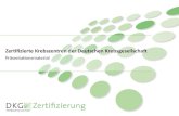 Zertifizierte Krebszentren der Deutschen Krebsgesellschaft Präsentationsmaterial.