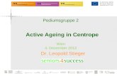 Podiumsgruppe 2 Wien 4. Dezember 2012 Dr. Leopold Stieger Active Ageing in Centrope.