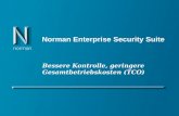 Norman Enterprise Security Suite Bessere Kontrolle, geringere Gesamtbetriebskosten (TCO)