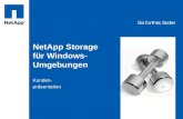 Slogan, Slogan Kunden- präsentation NetApp Storage für Windows- Umgebungen.