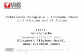 Erhellende Beispiele – Zündende Ideen in 5 Minuten und 20 Folien Titel: mehrSprache zusammengestellt von: Elisabeth Allgäuer-Hackl, okay.zusammen leben.