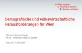 Demografische und volkswirtschaftliche Herausforderungen für Wien Dipl.-Vw. Klemens Himpele MA 23 – Wirtschaft, Arbeit und Statistik Rust, am 27. März.