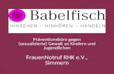 Präventionsbüro gegen (sexualisierte) Gewalt an Kindern und Jugendlichen FrauenNotruf RHK e.V., Simmern.