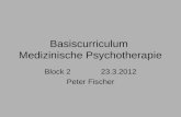 Basiscurriculum Medizinische Psychotherapie Block 2 23.3.2012 Peter Fischer.