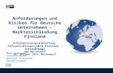 Anforderungen und Risiken f¼r deutsche Unternehmen - Markterschlieung Finnland Informationsveranstaltung Infrastrukturprojekte Finnland - Schienenwege
