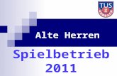 Spielbetrieb 2011 Alte Herren. Spielergebnisse 2011 Ü 35.