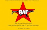 Die Rote Armee Fraktion: Eine Bewährungsprobe für den Rechtsstaat? Von: Daniel Schimanek .