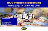 HGV-Personalberatung Fachtagung - 8. und 9. Mai 2007 Wilfried Albenberger HGV-Personalberatung Tel. 0471 317 800 Fax 0471 317 801 Personalberatung@HGV.it.