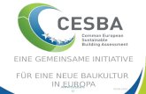 Www.cesba.eu EINE GEMEINSAME INITIATIVE FÜR EINE NEUE BAUKULTUR IN EUROPA 09.04.2014.