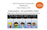 2014 German Immersion Weekend New Glarus, WI Präsentation: AP und STEM/ MINT Siggi Piwek, Milwaukee German Immersion School.