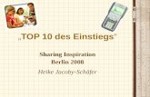 TOP 10 des Einstiegs Sharing Inspiration Berlin 2008 Heike Jacoby-Schäfer.