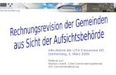 Info-Abend der UTA Comunova AG Donnerstag, 5. März 2009 Referat von Markus Urech, Chef Gemeindeinspektorat DVI Gemeindeabteilung.