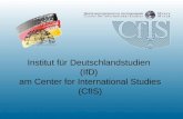 Institut für Deutschlandstudien (IfD) am Center for International Studies (CfIS)