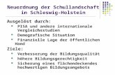 Neuordnung der Schullandschaft in Schleswig-Holstein Ausgelöst durch: PISA und andere internationale Vergleichsstudien Demografische Situation Finanzielle.