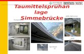 Taumittelsprühanlage Simmebrücke Ventilschränke und Verrohrung AMS (Wimmis) AMS (Simmefluh) Pumpstation Sprühteller.