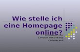 Wie stelle ich eine Homepage online? Ein Referat von: Christian Möhlenkamp Christian Reil.