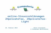 26. Februar 2014 Heinz Cronimund & Steueramt Wallisellen online-Steuererklärungen ZHprivateTax, ZHprivateTax-Light.