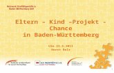 Eltern – Kind –Projekt - Chance in Baden-Württemberg Netzwerk Straffälligenhilfe 1 Ulm 23.5.2011 Horst Belz.