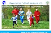 AG – Ehrenamt 2008 Bayerischer Fußball-Verband e.V. Gewinnung von Senioren und Jugendlichen Für die ehrenamtliche Mitarbeit im Sportverein Bayerischer.