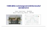 1300-MHz-Leistungsverstärkermodul RA18H1213 Jens Geisler, DL8SDL Wolf-Henning Rech, DF9IC.