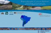 Dr. Alonso Moreno AP "Cuencas Andinas" "Governance in den Wassereinzugsgebieten der Anden" Deutsche Gesellschaft für Technische Zusammenarbeit.