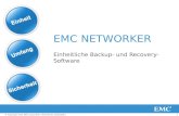 1© Copyright 2012 EMC Corporation. Alle Rechte vorbehalten. EMC NETWORKER Einheitliche Backup- und Recovery- Software.