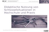 Veranstaltung an der FH Köln_5.11.2013_Regula Kunz und Adi Stämpfli Modell Schlüsselsituationen Didaktische Nutzung von Schlüsselsituationen in Hochschule.