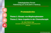 19.06.04 Patiententag Hamburg Thema 1: Einsatz von Bisphosphonaten Thema 2: Neue Aspekte in der Chemotherapie Dr. med. Rainer Lipp Innovation Onkologie.