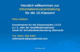 OHG Göttingen 20141 Herzlich willkommen zur Informationsveranstaltung für die 10.Klassen! Petra Siebert Koordinatorin für die Klassenstufen 11/12 (1.