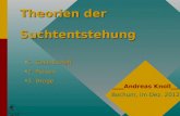 Theorien der Suchtentstehung Andreas Knoll Bochum, im Dez. 2012 1. Gesellschaft1. Gesellschaft 2. Person2. Person 3. Droge3. Droge.