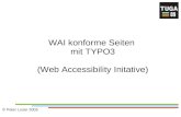 WAI konforme Seiten mit TYPO3 (Web Accessibility Initative) © Peter Luser 2005.