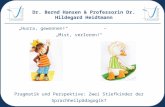 Dr. Bernd Hansen & Professorin Dr. Hildegard Heidtmann Hurra, gewonnen! – Mist, verloren! Pragmatik und Perspektive: Zwei Stiefkinder der Sprachheilpädagogik?