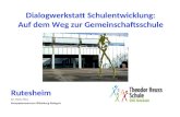 Dialogwerkstatt Schulentwicklung: Auf dem Weg zur Gemeinschaftsschule Rutesheim Dr. Heinz Hinz Kompetenzzentrum Silberburg Stuttgart.