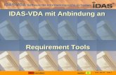IDAS-VDA Software für Informationssuche in Texten IDAS Okt. 04 Seite 1 IDAS-VDA mit Anbindung an Requirement Tools weiterbeenden.