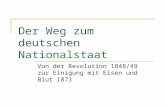 Der Weg zum deutschen Nationalstaat Von der Revolution 1848/49 zur Einigung mit Eisen und Blut 1871.