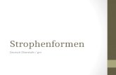 Strophenformen Deutsch Oberstufe / grn. Definition Strophe Aus mehreren Versen bestehende, sich wiederholende metrische Einheit eines Gedichts.
