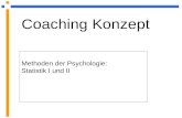 Coaching Konzept Methoden der Psychologie: Statistik I und II.