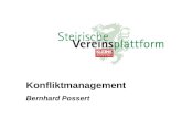 Konfliktmanagement Bernhard Possert. Konfliktmanagement 5 Balancen 5 Phasen 5 Bereiche