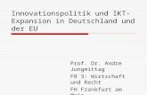 Innovationspolitik und IKT-Expansion in Deutschland und der EU Prof. Dr. Andre Jungmittag FB 3: Wirtschaft und Recht FH Frankfurt am Main.