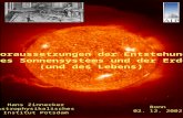 Voraussetzungen der Entstehung des Sonnensystems und der Erde (und des Lebens) Hans Zinnecker Astrophysikalisches Institut Potsdam Bonn 02. 12. 2002.