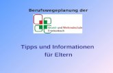 Tipps und Informationen für Eltern Berufswegeplanung der.