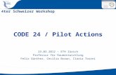 4ter Schweizer Workshop 23.03.2012 – ETH Zürich Professur für Raumentwicklung Felix Günther, Cecilia Braun, Ilaria Tosoni CODE 24 / Pilot Actions.