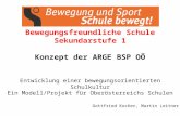 Bewegungsfreundliche Schule Sekundarstufe 1 Konzept der ARGE BSP OÖ Entwicklung einer bewegungsorientierten Schulkultur Ein Modell/Projekt für Oberösterreichs.