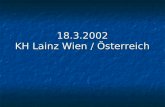 18.3.2002 KH Lainz Wien / Österreich. ZENTRUM NOSOMI ALLGEMEINMEDIZIN, ONKOLOGIE, NATURHEILVERFAHREN ÄRZTLICHE LEITUNG: DDr. HELMUT BACOWSKY 1200 Wien,