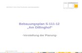 Stadt Schwabach © 2009 Bebauungsplan S-111-12 Am Dillinghof -Vorstellung der Planung- REFERAT FÜR STADTPLANUNG UND BAUWESEN.