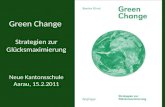 Green Change Strategien zur Glücksmaximierung Neue Kantonsschule Aarau, 15.2.2011.