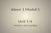 Ideen 1 Modul 1 Unit 1-4 revision and practice. eine Gitarre a guitar.