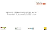Organisation eines Events zur Aktivierung von Bewusstsein für Lebensmittelabfälle in Graz.