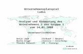 Unternehmensplanspiel Ludus Analyse und Auswertung des Unternehmens 3 der Gruppe 1 vom 14.01.2008 Antje Löwa (Einkauf / Absatz) Bernd Stipp (Service